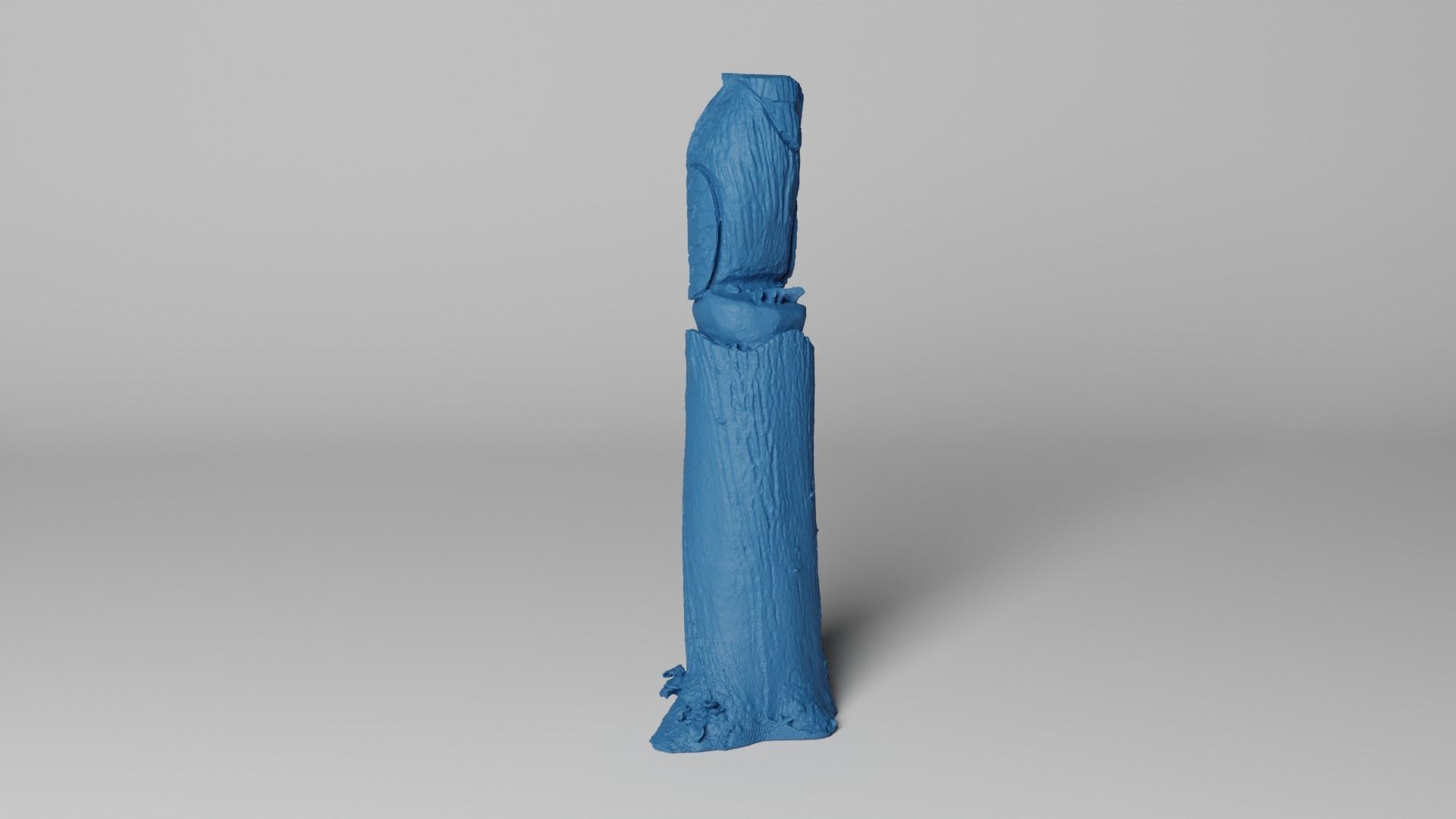 3D Scan mystic wooden Owl statue 3D print model_6