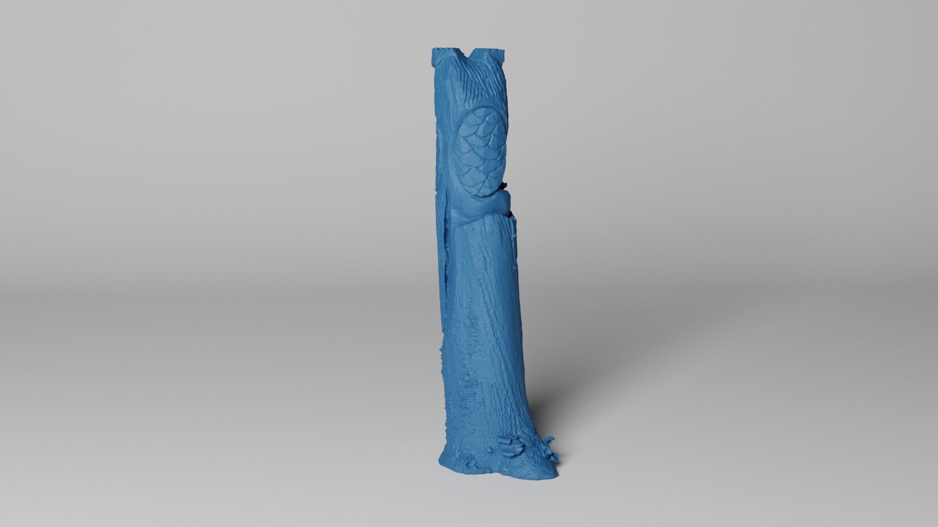 3D Scan mystic wooden Owl statue 3D print model_7
