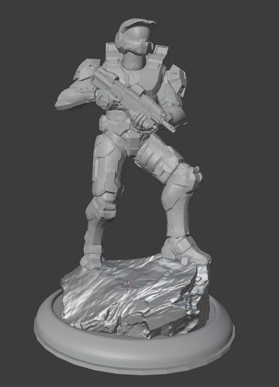 Halo Master Chief 3D Print STL Statue 3D print model_4