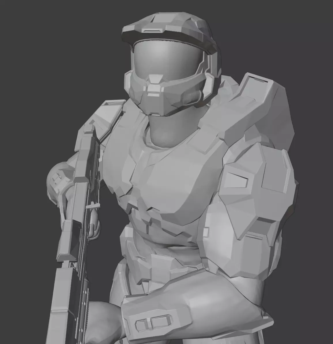 Halo Master Chief 3D Print STL Statue 3D print model_0