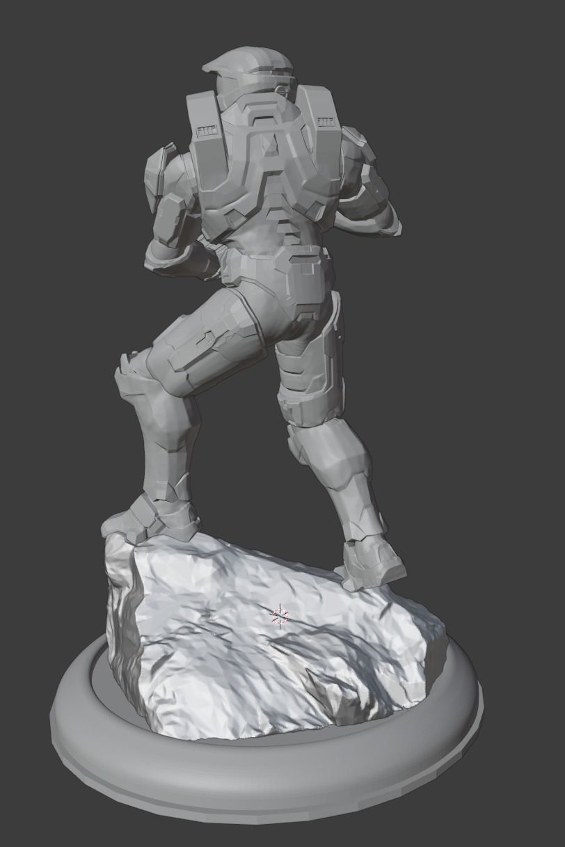 Halo Master Chief 3D Print STL Statue 3D print model_1