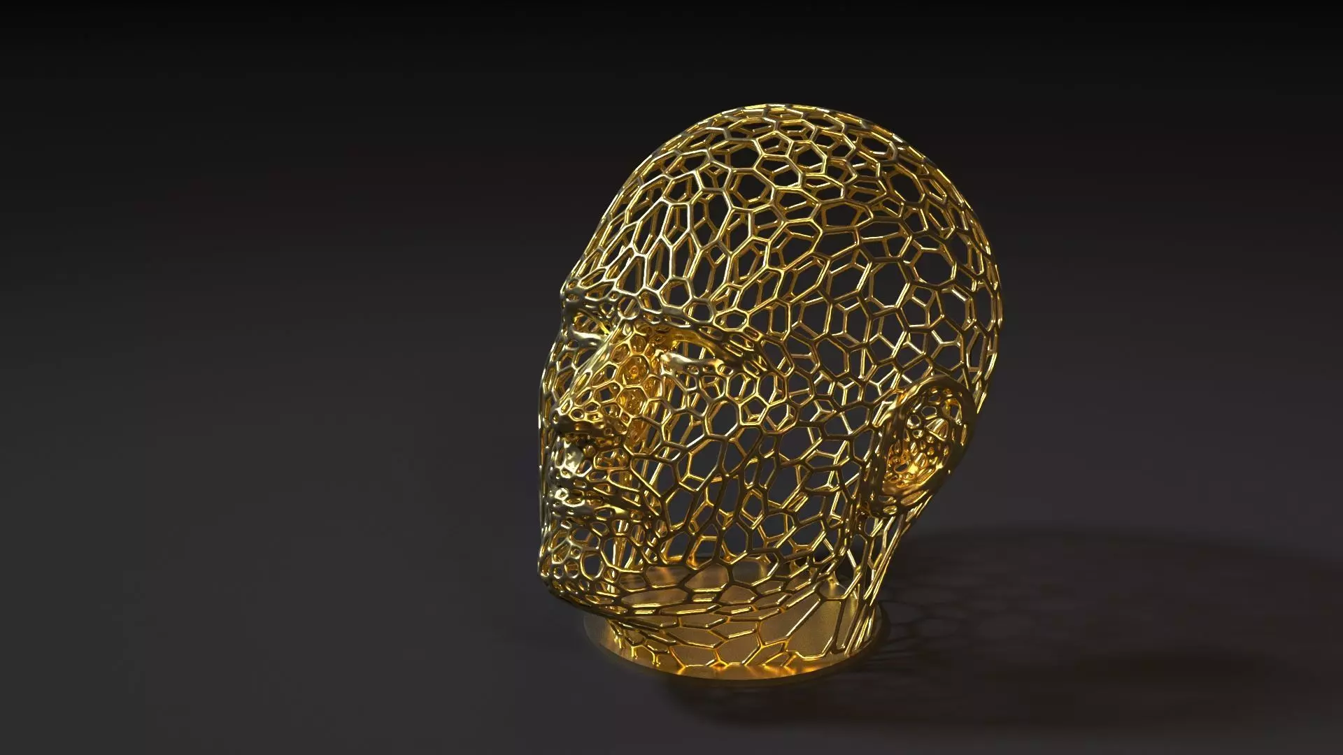 Head voronoi 2 3D print model_0