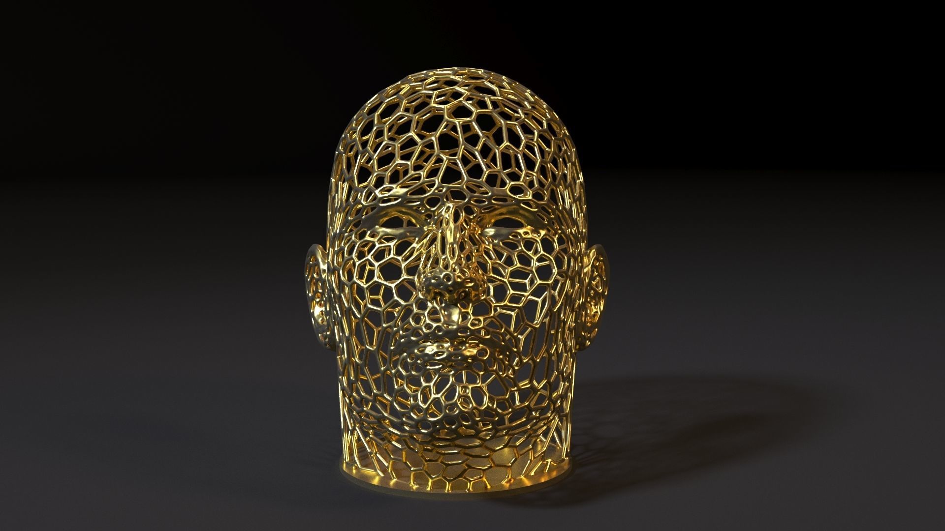 Head voronoi 2 3D print model_7