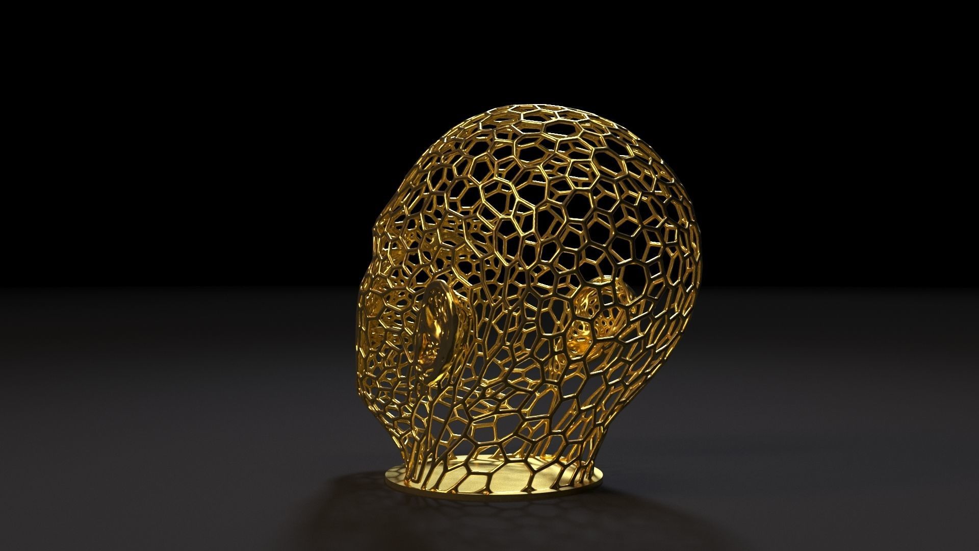 Head voronoi 2 3D print model_2