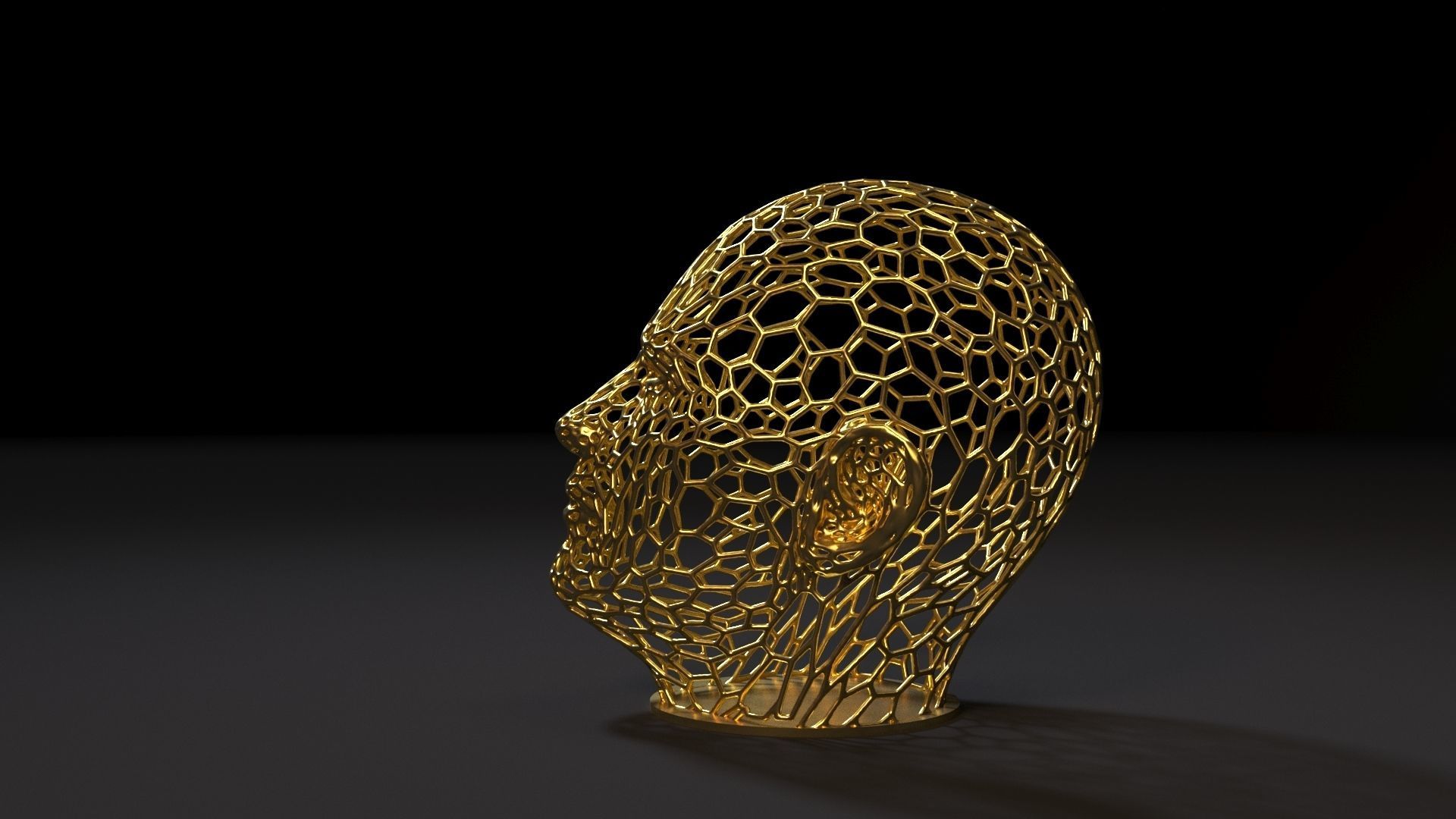 Head voronoi 2 3D print model_1