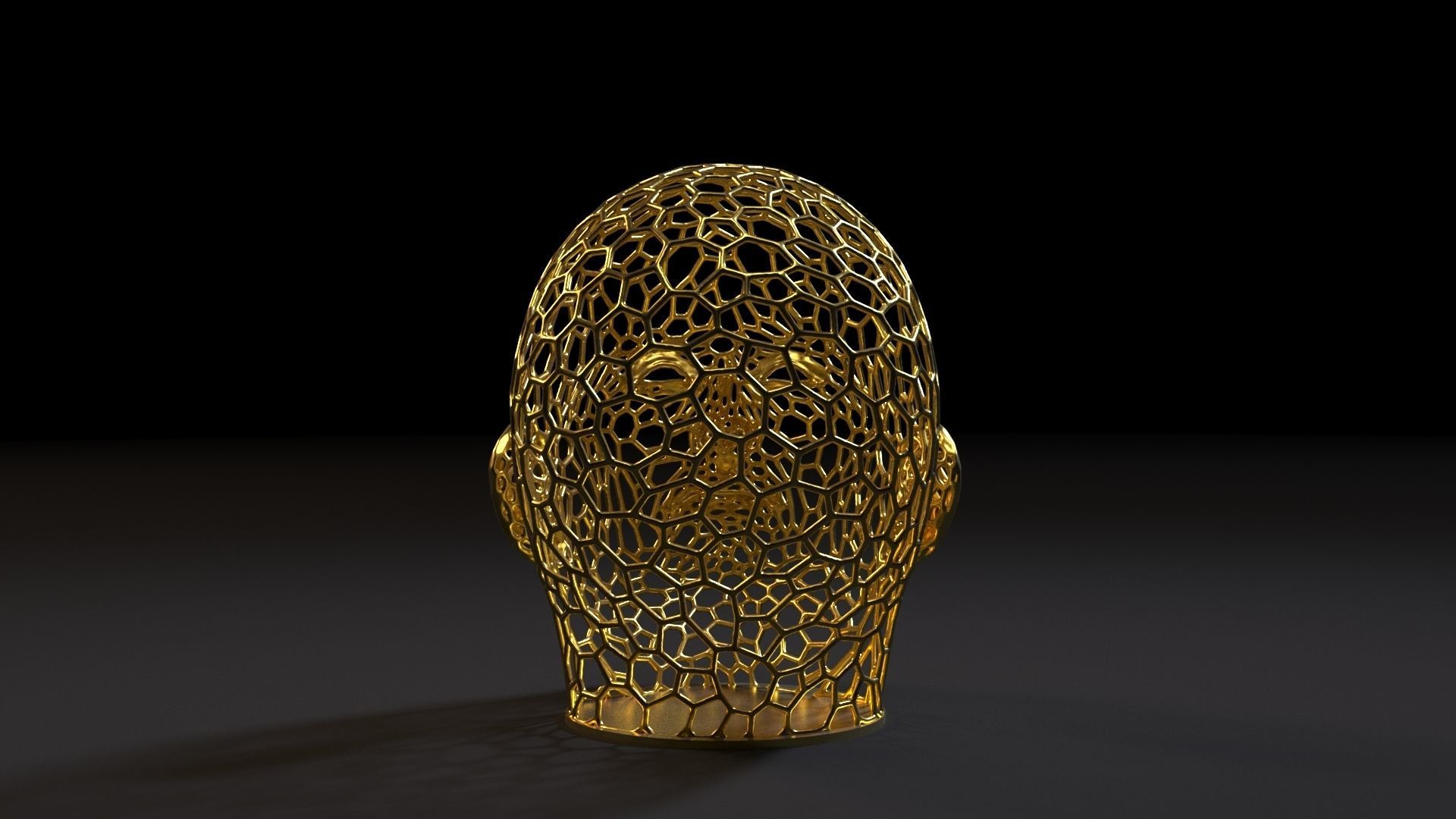 Head voronoi 2 3D print model_3