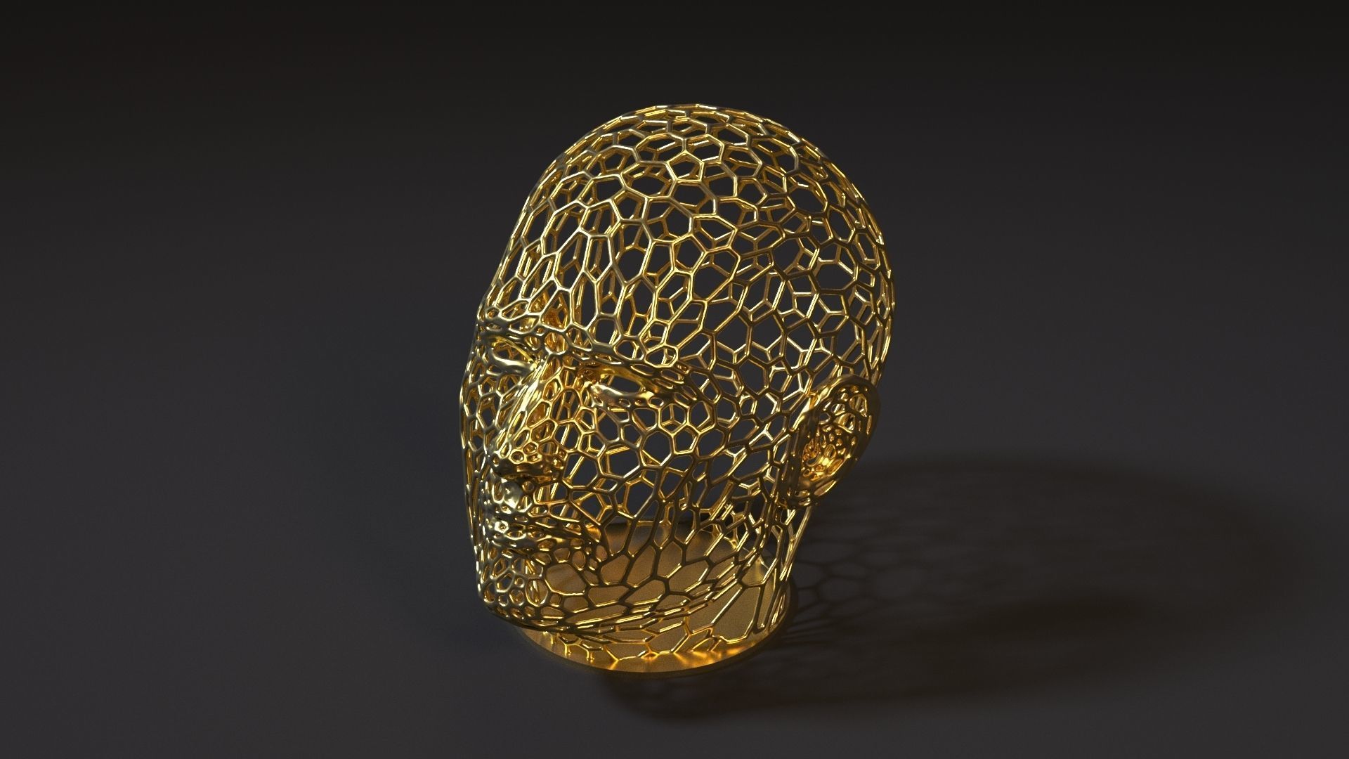 Head voronoi 2 3D print model_9