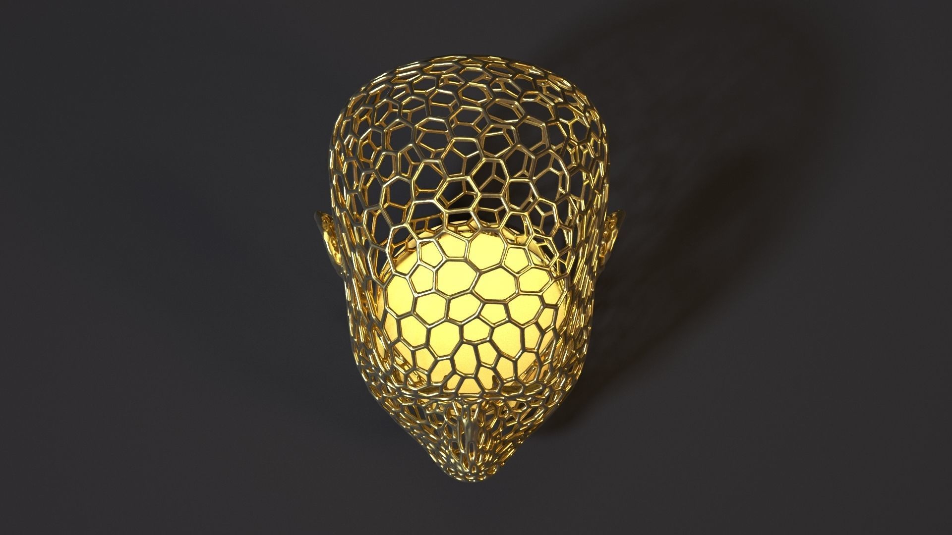 Head voronoi 2 3D print model_8