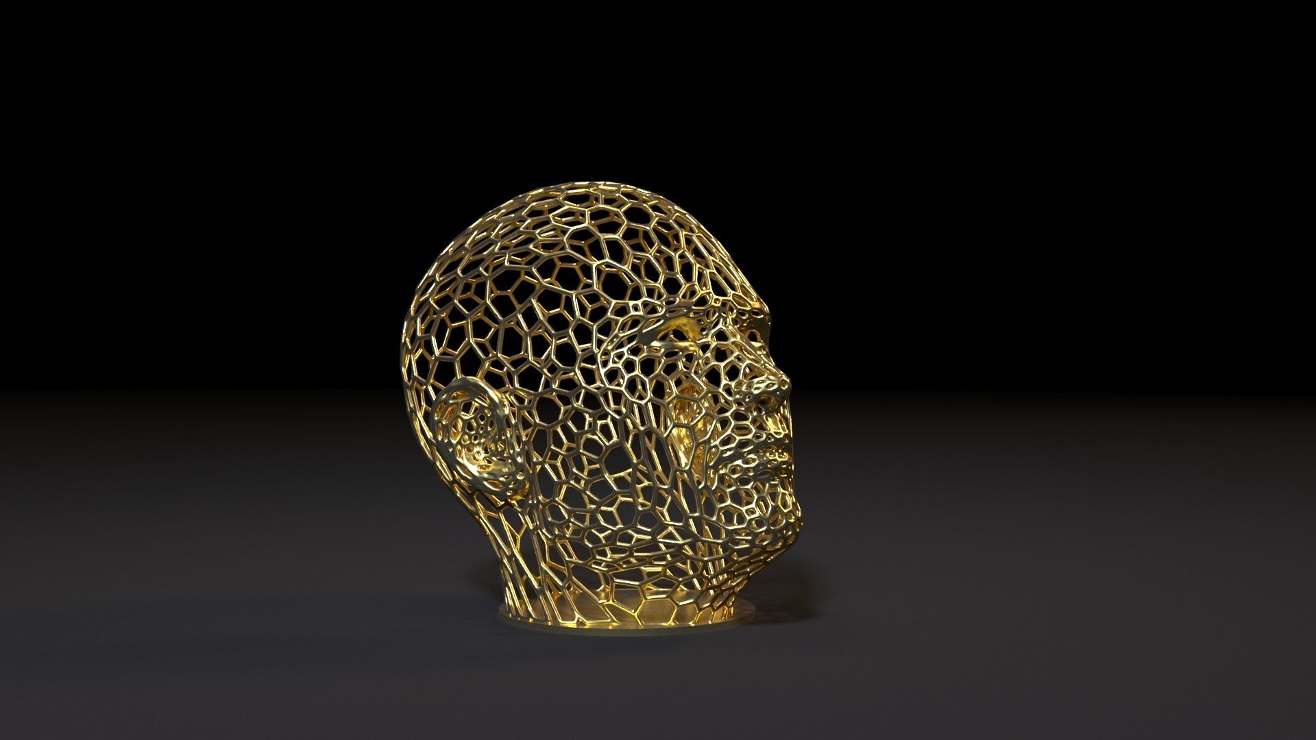 Head voronoi 2 3D print model_6