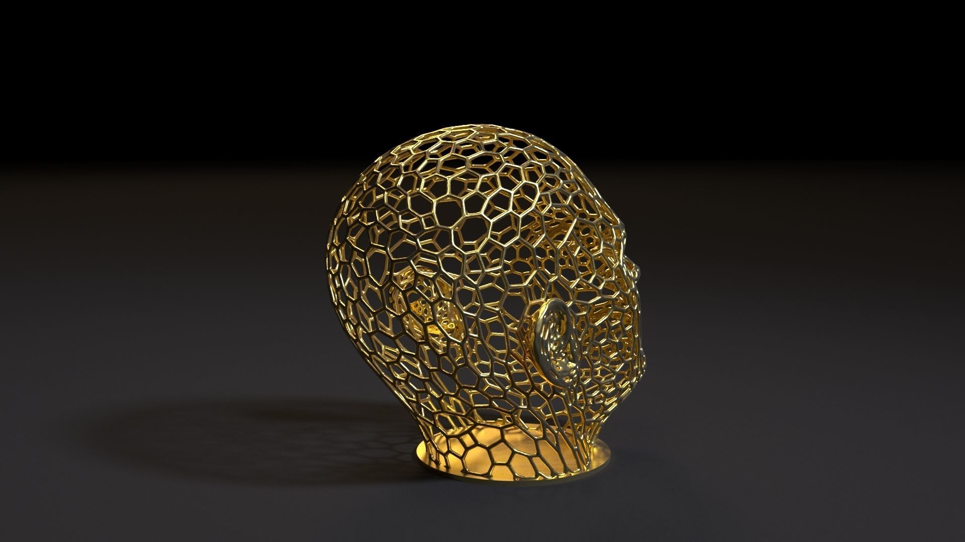 Head voronoi 2 3D print model_4