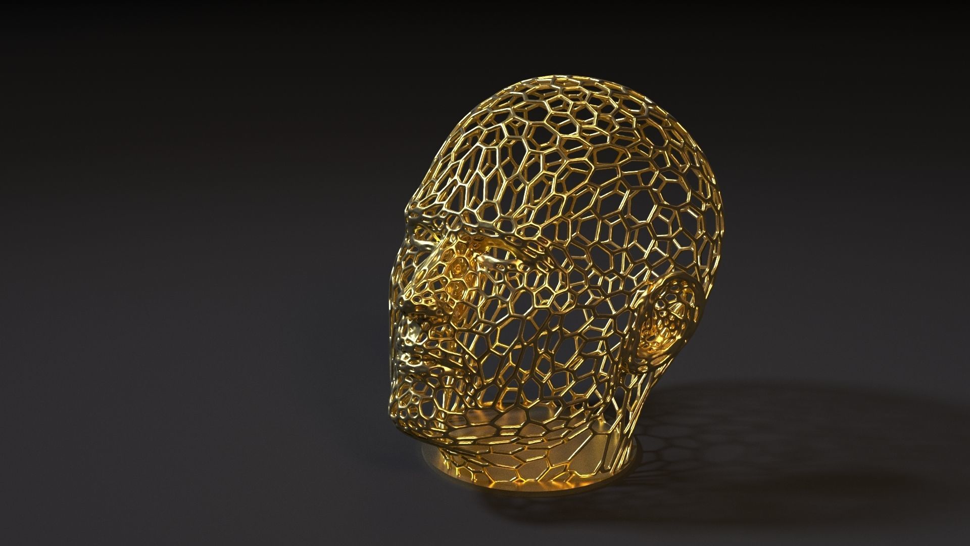 Head voronoi 2 3D print model_1