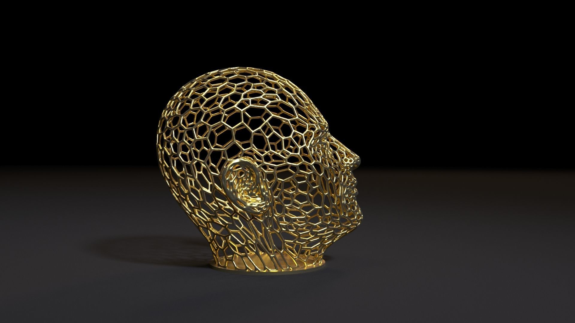Head voronoi 2 3D print model_5