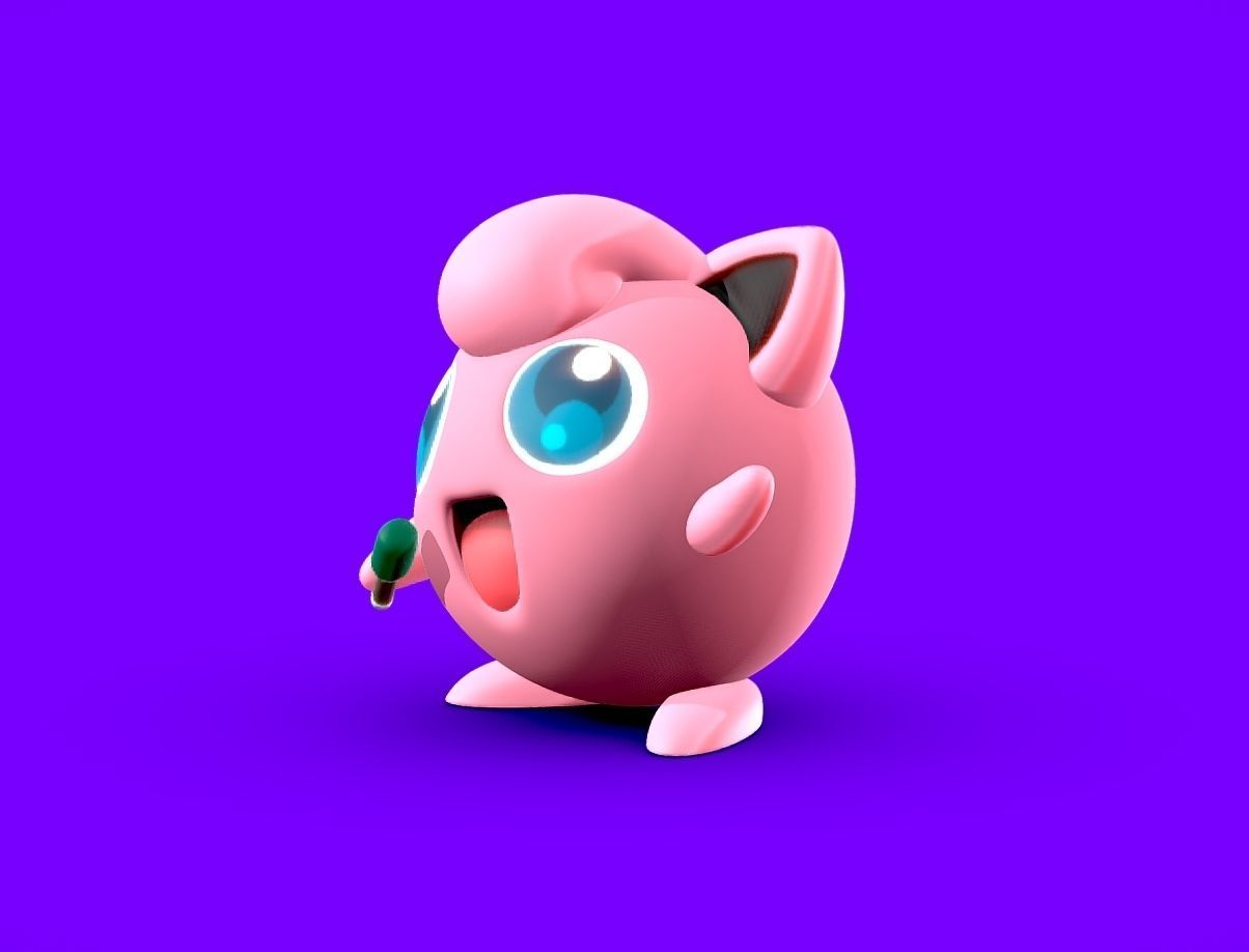 Jigglypuff - 3D print cartoon character 3D print model_2