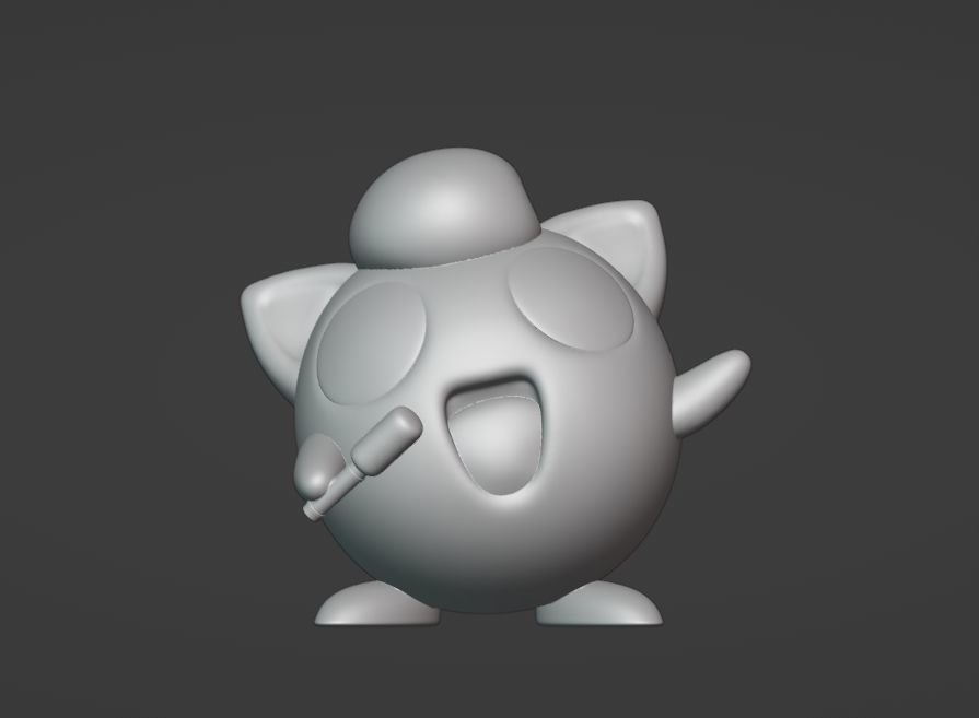 Jigglypuff - 3D print cartoon character 3D print model_6