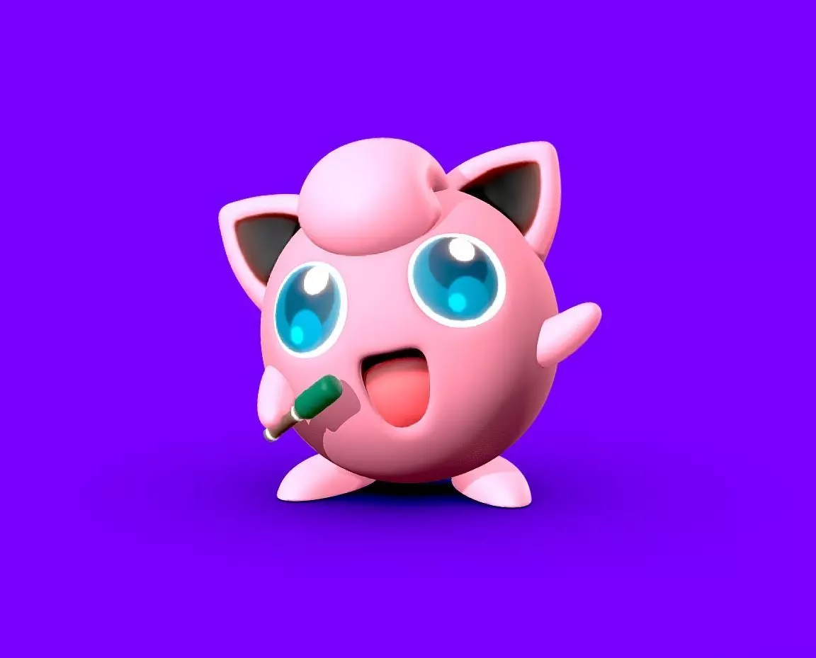 Jigglypuff - 3D print cartoon character 3D print model_0