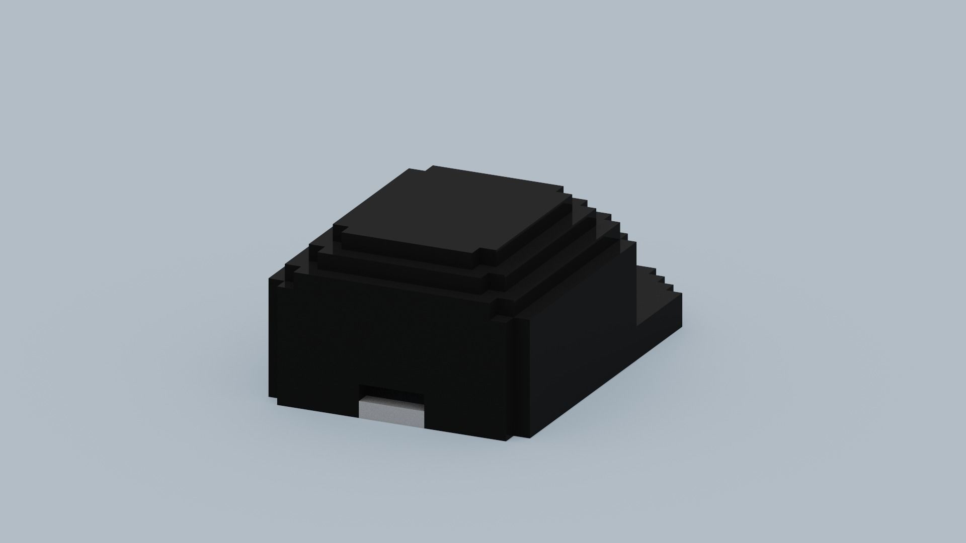 Voxel Black Hat Low-poly 3D model_5