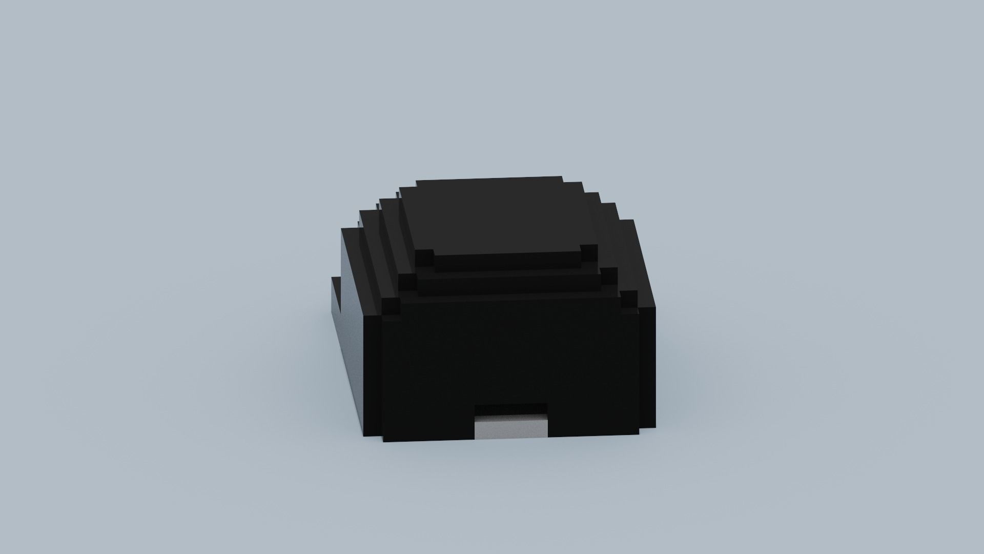 Voxel Black Hat Low-poly 3D model_4