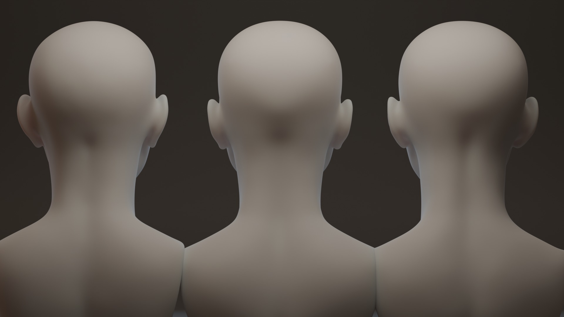 Asian Head Female 3D model_5