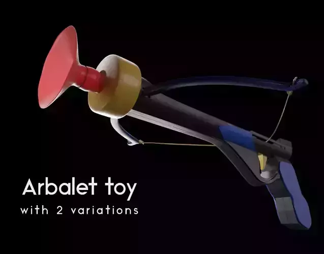 Arbalet toy with 2 variations Low-poly 3D model