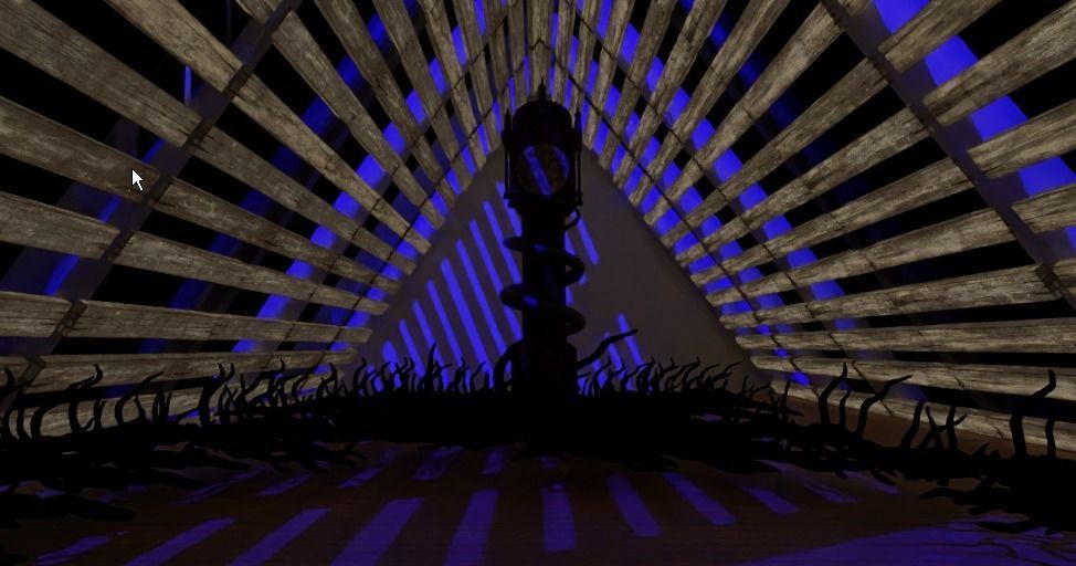 Stranger things attic with clock 3D model_1