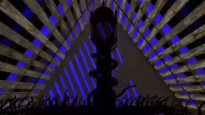 Stranger things attic with clock