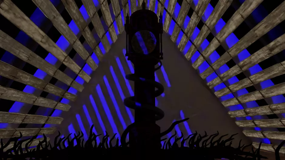 Stranger things attic with clock 3D model_0