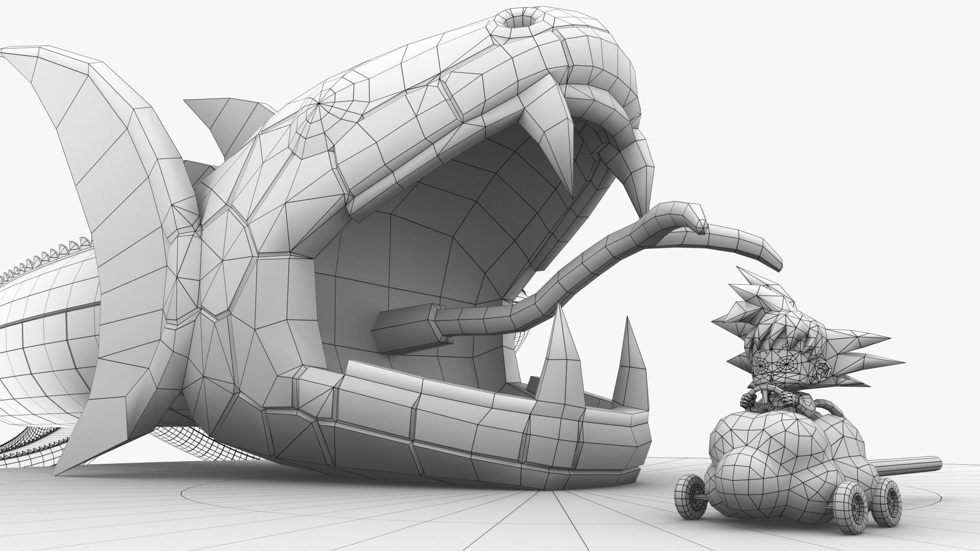 Kaito Planet and Snake Path Low-poly 3D model_16
