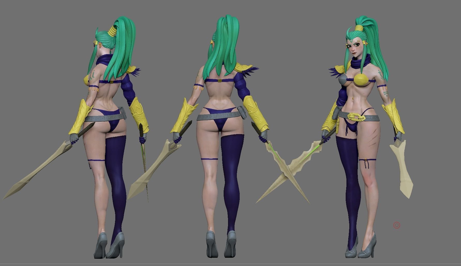 Stylized character Ventriss - Deathverse for 3d pronting STL 3D print model_6