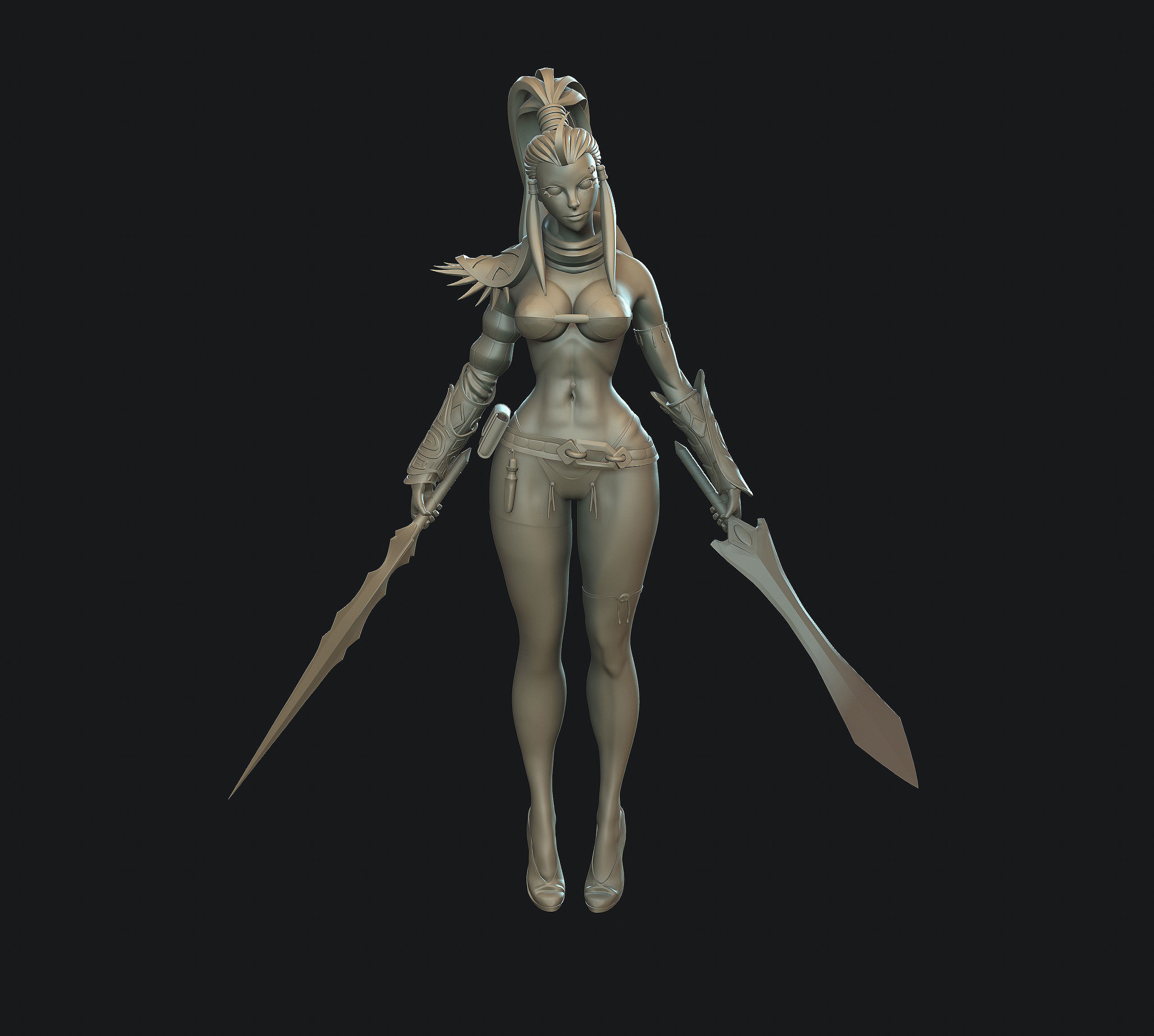 Stylized character Ventriss - Deathverse for 3d pronting STL 3D print model_1