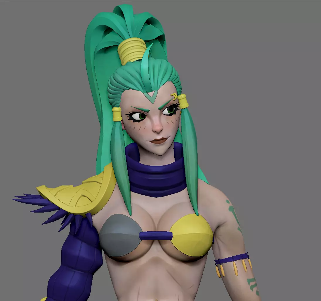 Stylized character Ventriss - Deathverse for 3d pronting STL 3D print model_0