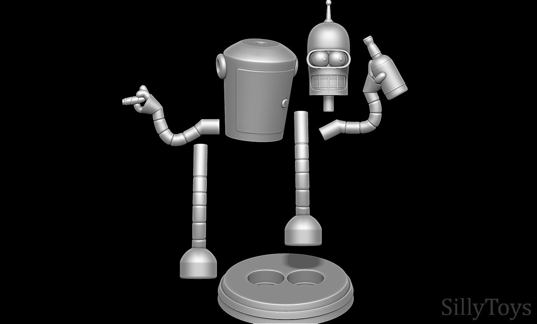 Bender Bending Rodriguez - Futurama 3D print model_6