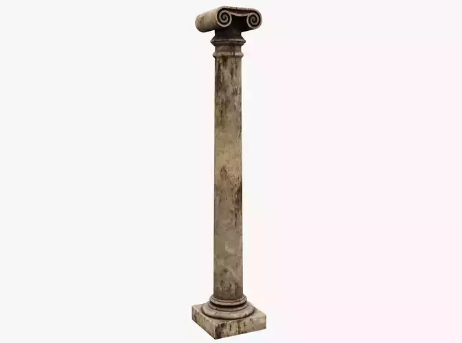 Column greek Low-poly 3D model