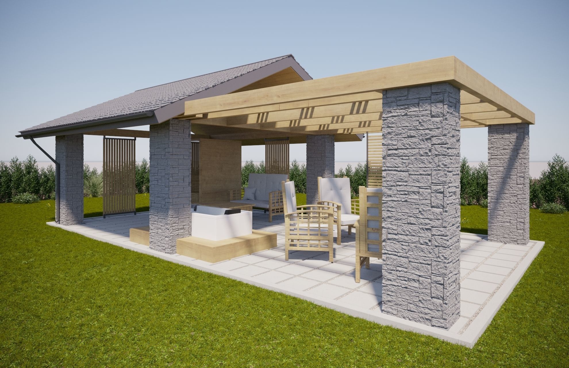 GARDEN ALCOVE 3D model_1