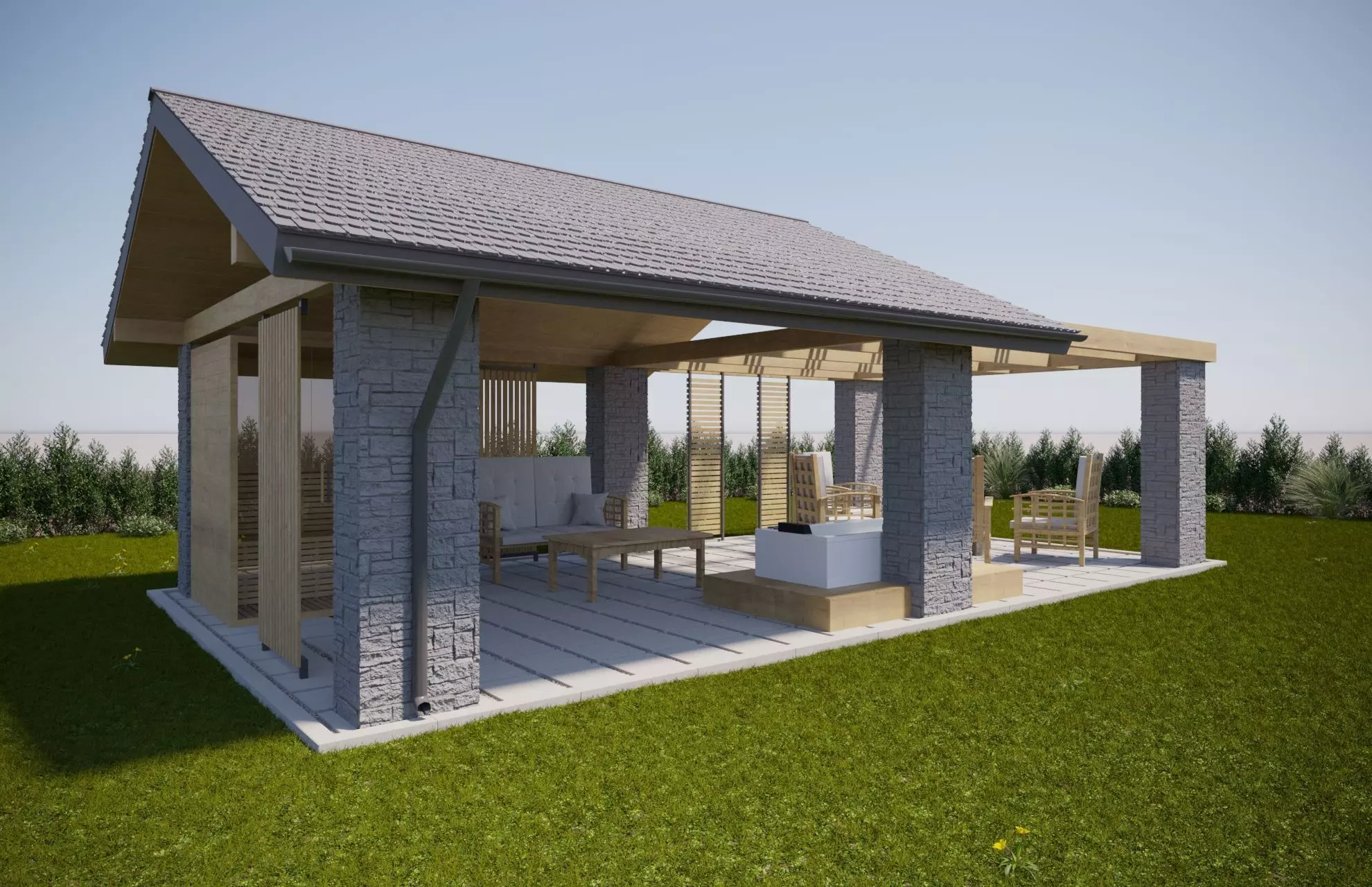 GARDEN ALCOVE 3D model_0