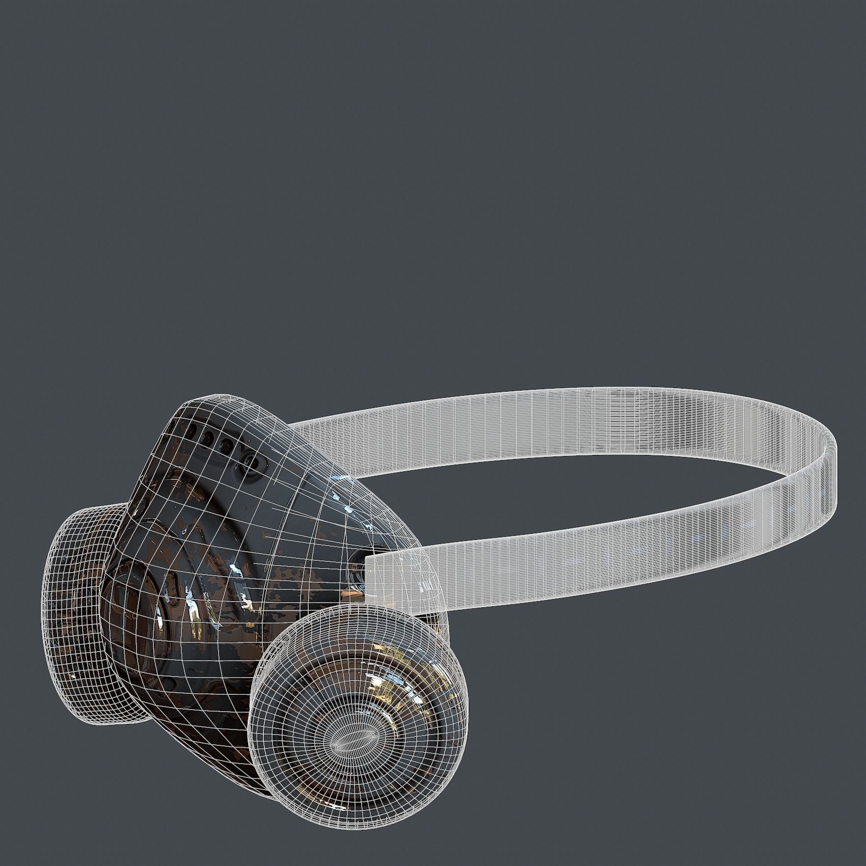 Helmet gas mask scifi military combat Low-poly Low-poly 3D model_8