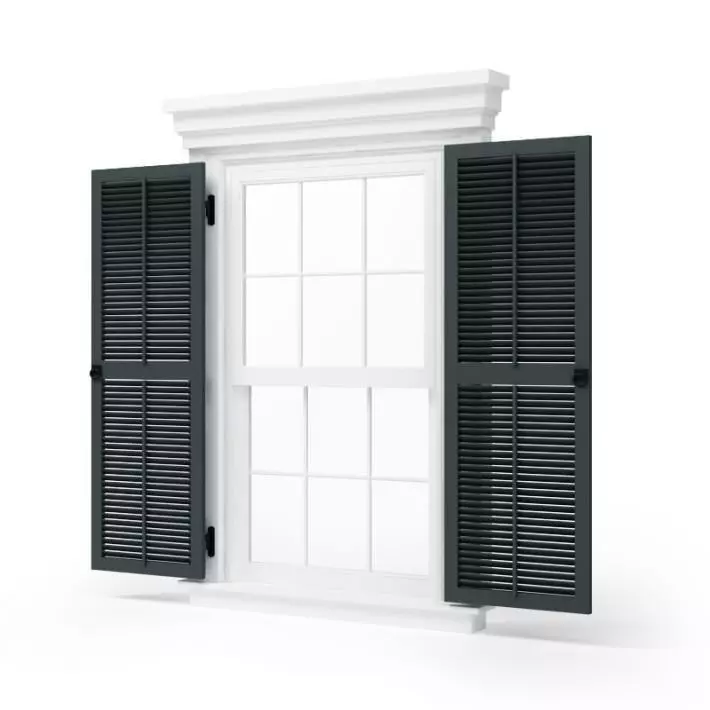 Classic Black Shutters 3D model_0