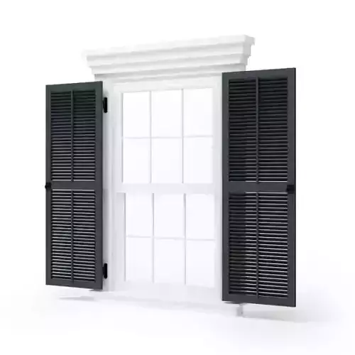 Classic Black Shutters 3D model