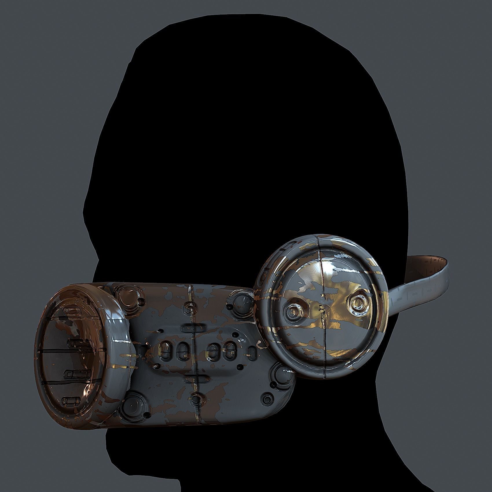 Helmet gas mask scifi military combat Low-poly 3D Low-poly 3D model_3