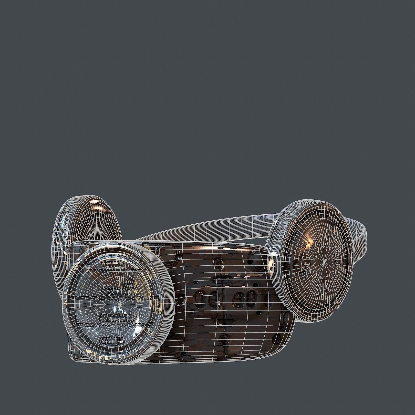 Helmet gas mask scifi military combat Low-poly 3D Low-poly 3D model_8