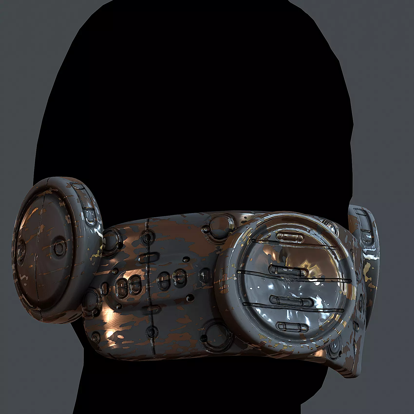 Helmet gas mask scifi military combat Low-poly 3D Low-poly 3D model_0