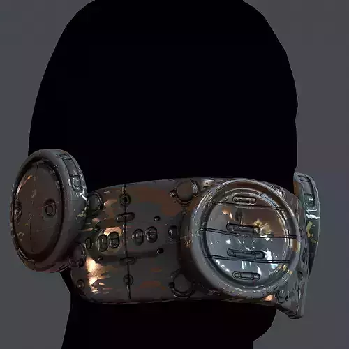 Helmet gas mask scifi military combat Low-poly 3D 