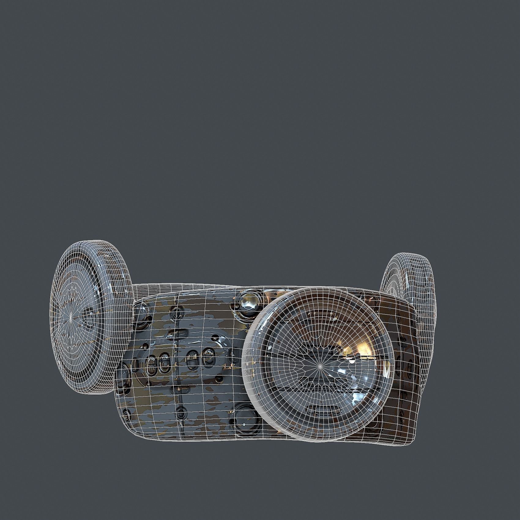 Helmet gas mask scifi military combat Low-poly 3D Low-poly 3D model_7