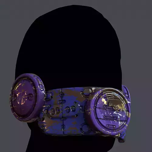 Helmet gas mask scifi military combat Low-poly 3D