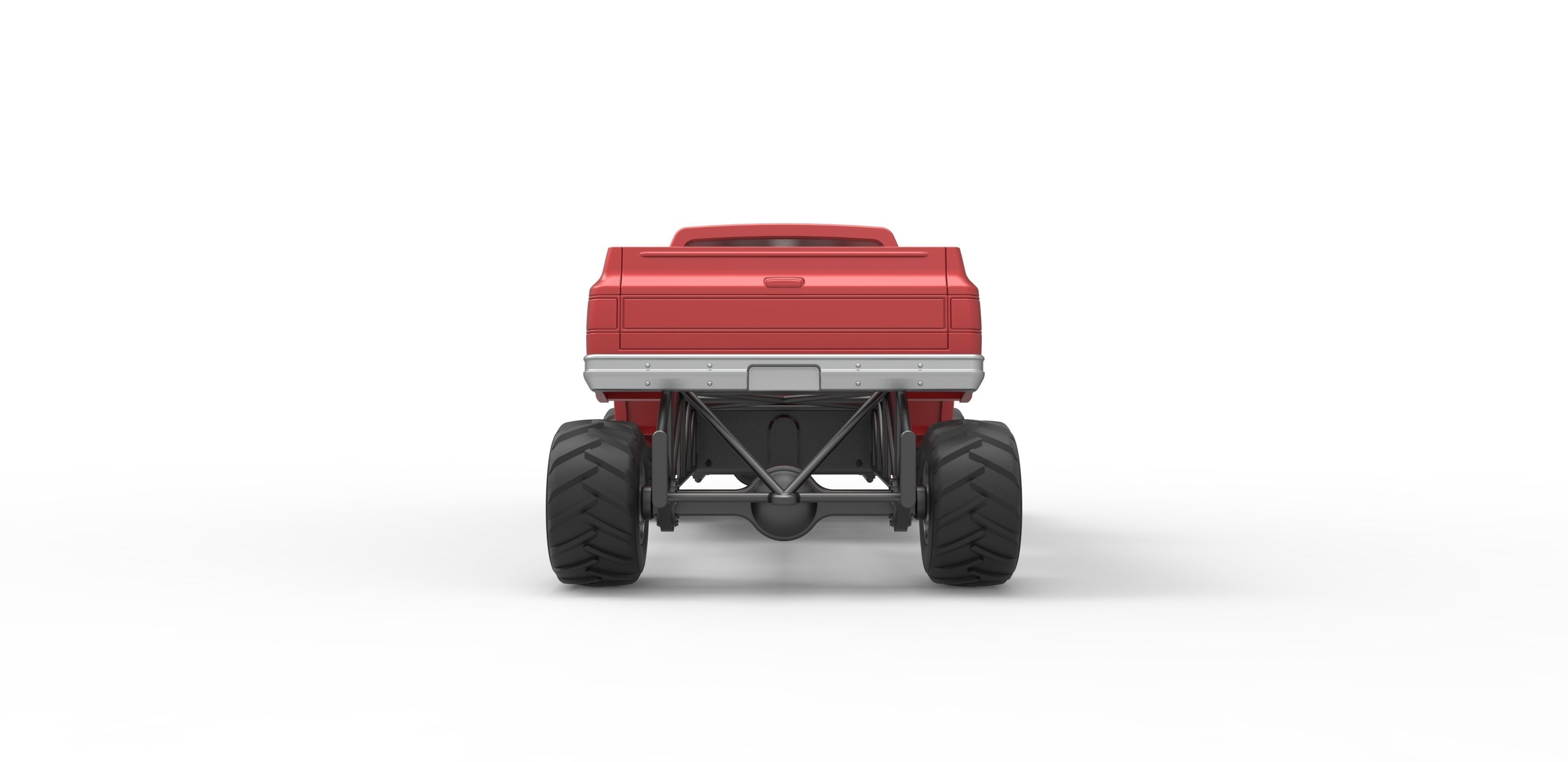Old school pulling truck 4wd Scale 1 to 25 3D print model_13