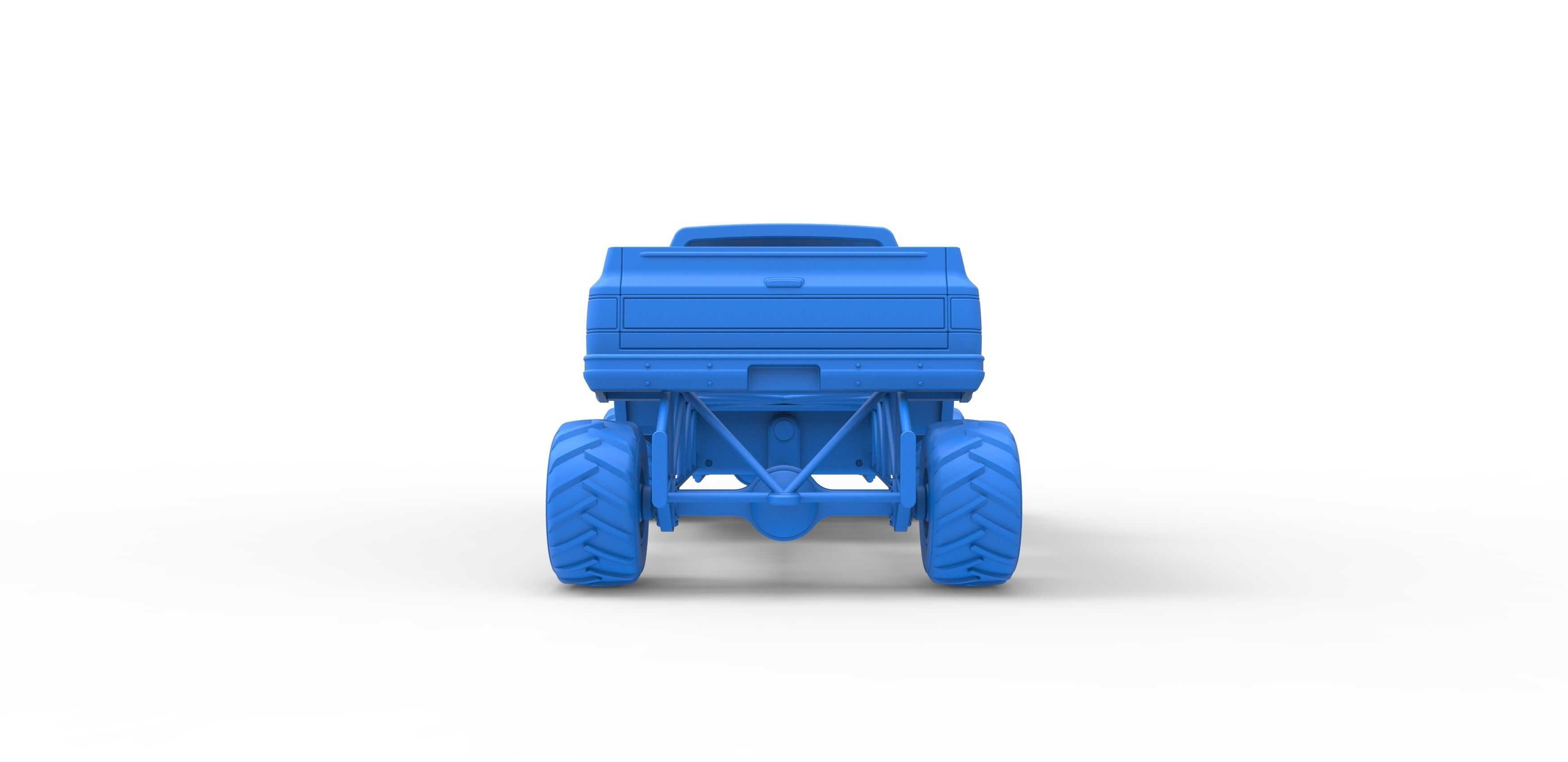Old school pulling truck 4wd Scale 1 to 25 3D print model_26