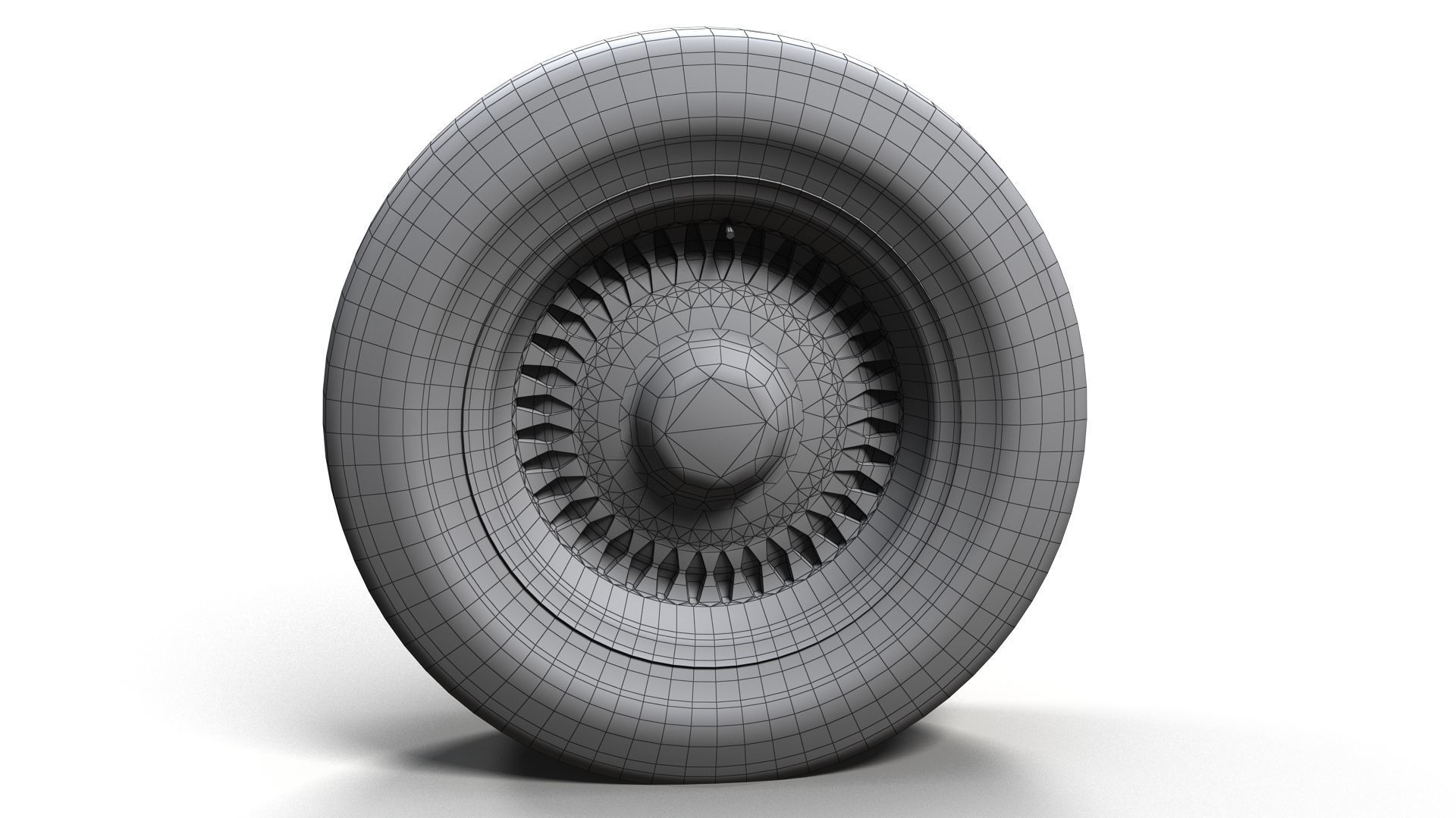 Sedan wheel PBR Low-poly 3D model_5