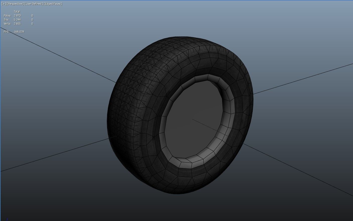 Sedan wheel PBR Low-poly 3D model_9