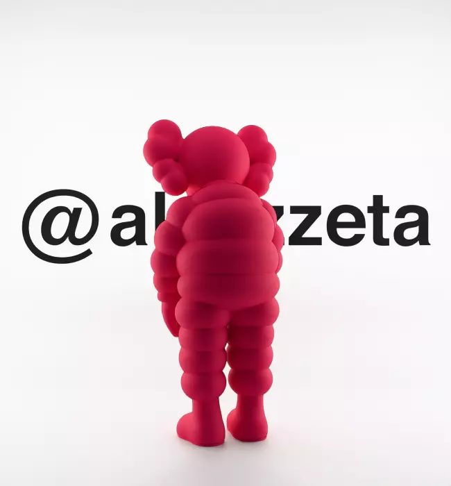 Kaws Companion x What Party Textured Low-poly 3D model_28