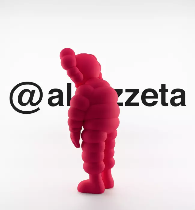 Kaws Companion x What Party Textured Low-poly 3D model_26