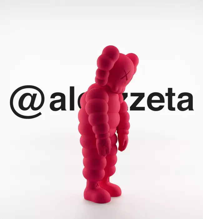 Kaws Companion x What Party Textured Low-poly 3D model_35